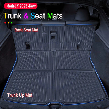 Cargo Liners for 2025 2026 Tesla Model Y Juniper Trunk Mat Front Rear Frunk Trunk Mats Tailgate Tray Pad Protector Accessories