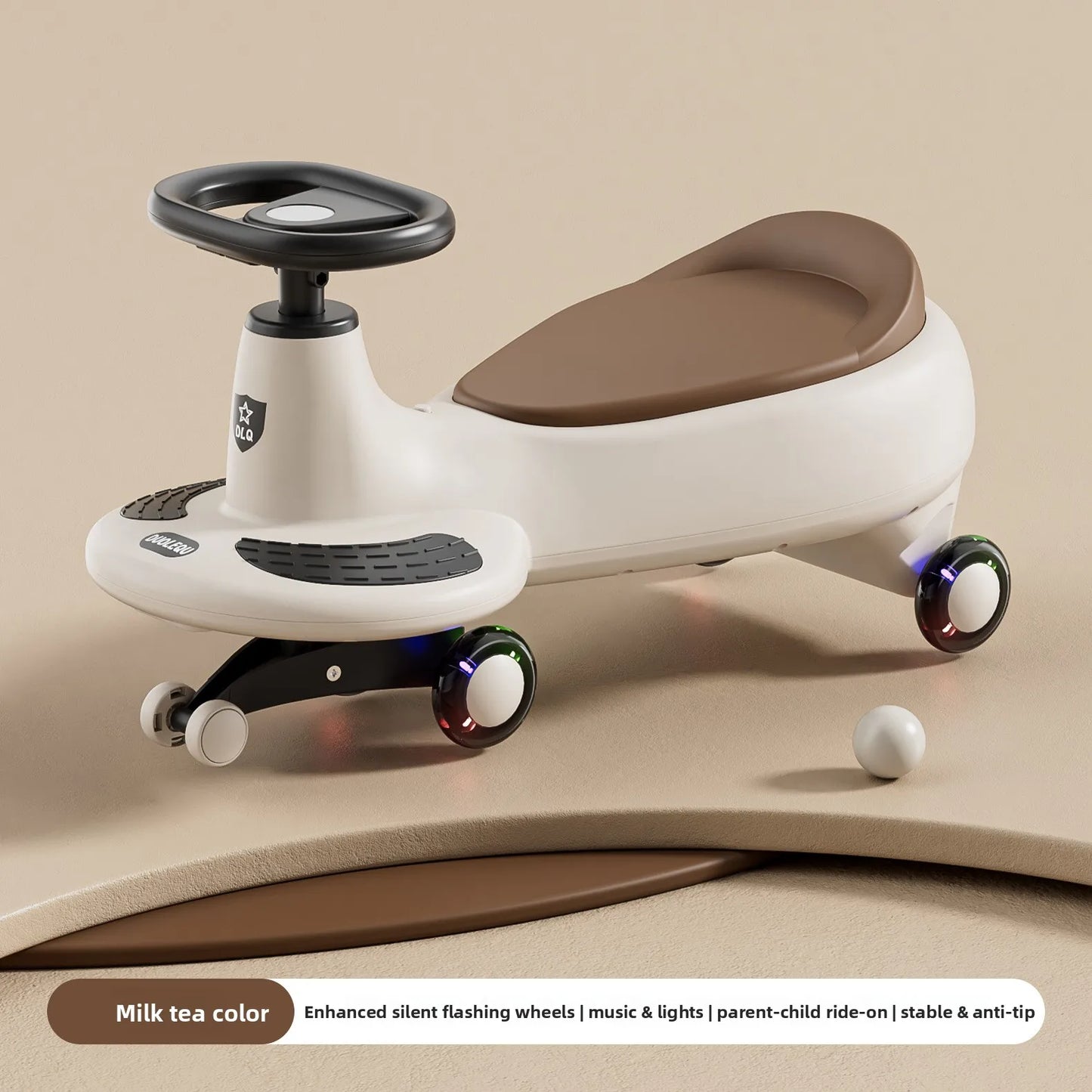 New 2026 Model Wobble Car One Year Old Two Seater Adults Anti Tip Ride Toy Twisting Car for Children Adults Can Sit