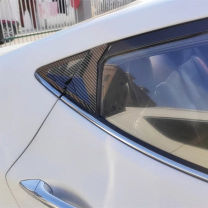 For Hyundai Elantra Avante Sedan 2011-2015 Rear ABS Carbon Fiber Side Vent Window Scoop Louver Trim Cover Auto Accessories