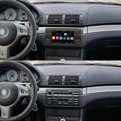 BQCC 7 Inch Android 13 Quad/Octa Core Carplay car Radio WIFI GPS 4G car stereo Navigation player MirrorlinkFor Bmw E46 1998-2006