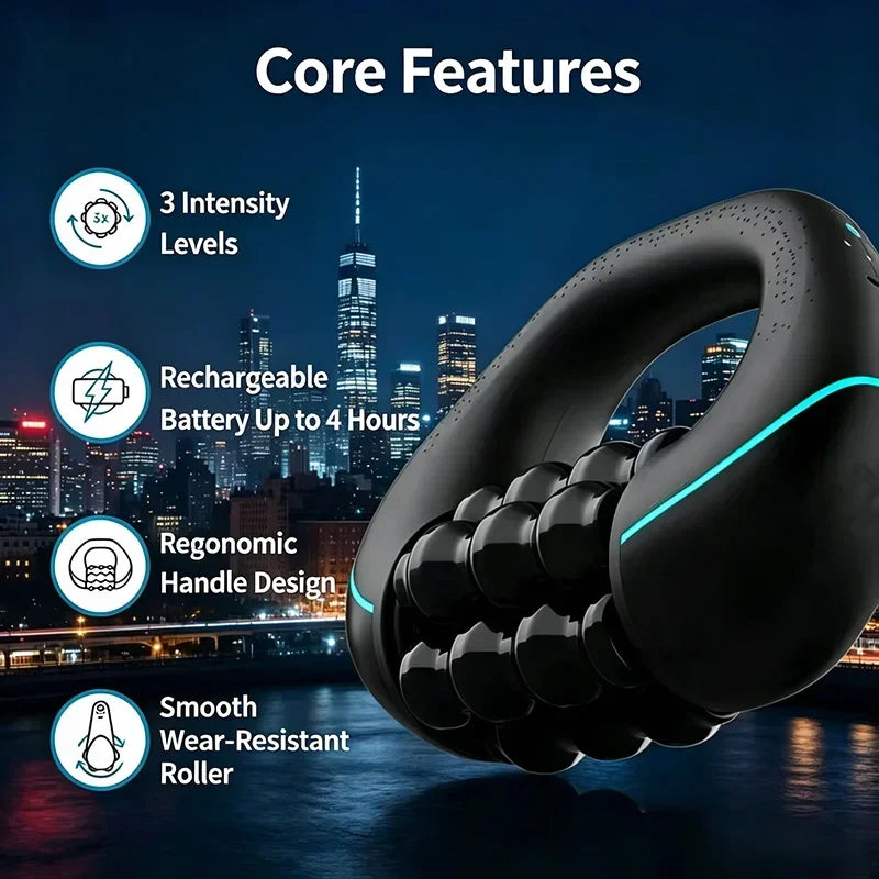 Mini 3-Speed Powerful Percussive Massager Rechargeable Deep Tissue Rolling Stick for Whole Body Muscle Recovery And Fatigue Reli