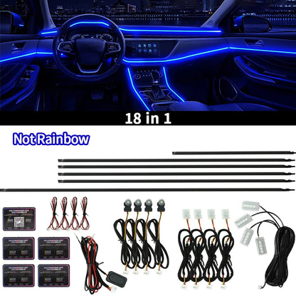 Symphony Ambient Lights Car RGB App Control LED Interior Hidden Acrylic Strip Light Full Color Streamer Auto Atmosphere Lamp Kit