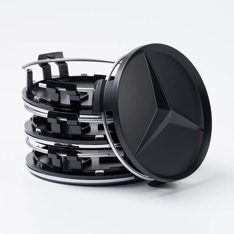 4pcs 75mm Car Wheel Center Hub Caps Cover Auto Accessories For Mercedes Benz Amg C180 C200 C260 W108 W124 W126 W140 W168 W176 AA