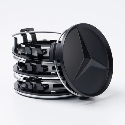 4pcs 75mm Car Wheel Center Hub Caps Cover Auto Accessories For Mercedes Benz Amg C180 C200 C260 W108 W124 W126 W140 W168 W176 AA
