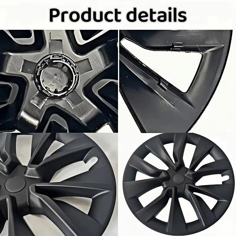 For Tesla Model 3 Highland 2026 2025 4PCS Wheel Covers Hubcaps, 19 Inch,Gloss Black Aero Covers, Accessories Upgrade Replacement