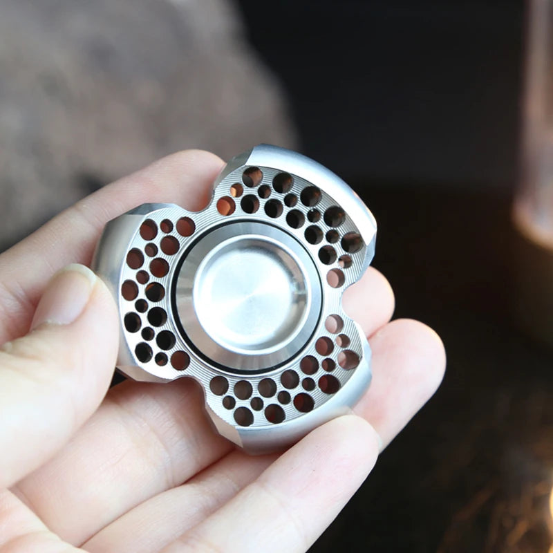 Stainless Steel EDC Fidget Spinner - Handheld Rotator for ADHD Anxiety Relief, Adult Metal  Fidget Spinner ﻿