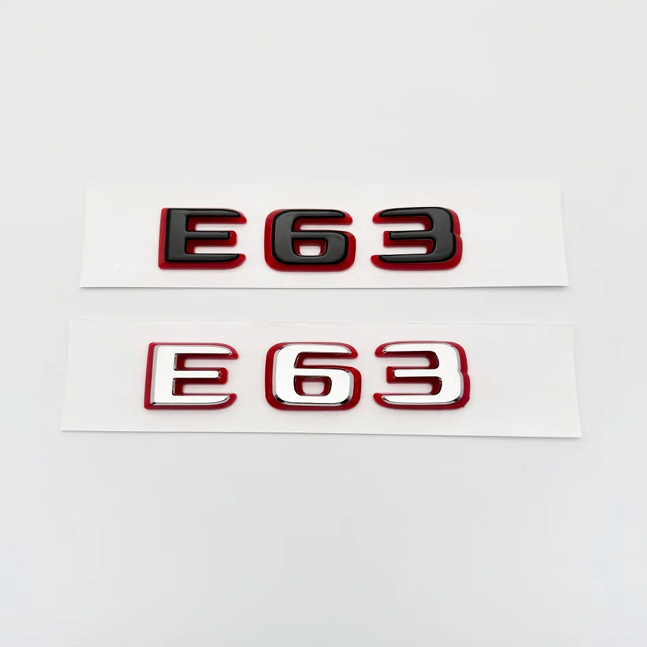 2024 New style Two tone Letters Numbers Emblem E43 E53 E63s for Car Fender Trunk Rear W212 W213 W214 Sticker