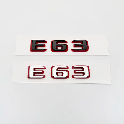 2024 New style Two tone Letters Numbers Emblem E43 E53 E63s for Car Fender Trunk Rear W212 W213 W214 Sticker