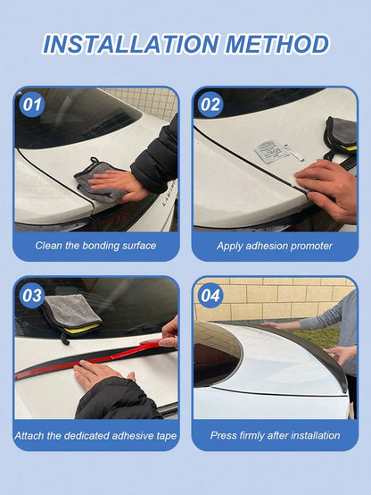 Universal Car Spoiler - DIY Trunk Spoiler Wing, Suitable for Sedans/Hatchbacks/SUVs, Stylish Car Upgrade