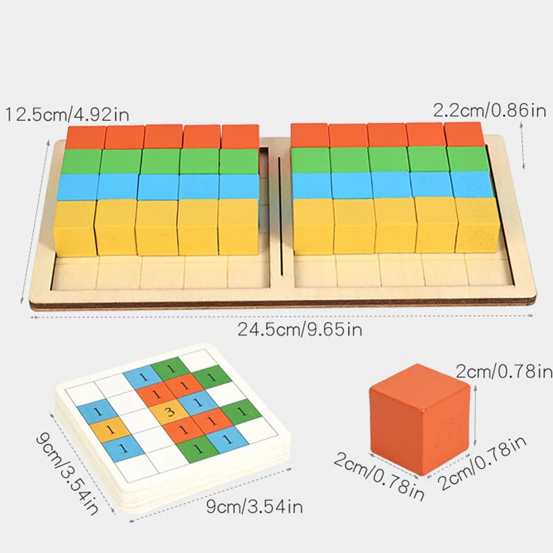 Wooden Two-Player Battle Building Blocks Concentration And Logic Training Interactive Board Game Puzzle Space Three-Dimensional