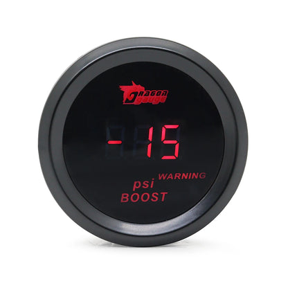 52mm Boost Gauge/Water Temp/Oil Temp/Oil Press/Voltage/Tachometer Gauge Digital Red led Black Case