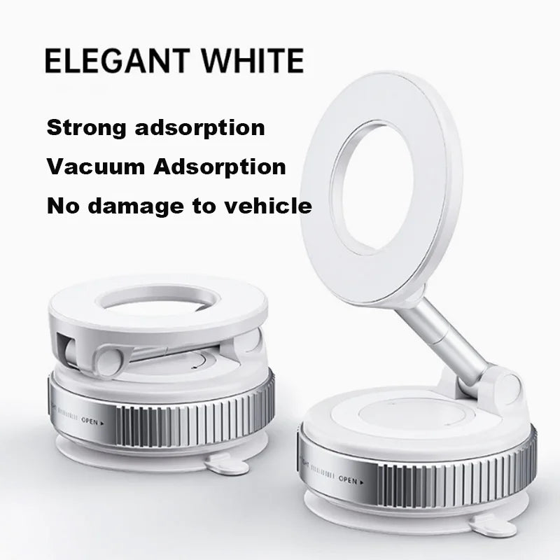 Magnetic Car Phone Holder 360° Rotatable Foldable & Adjustable Magnetic Auto Mount ,Suction Cup Phone Holder for Car/Mirror