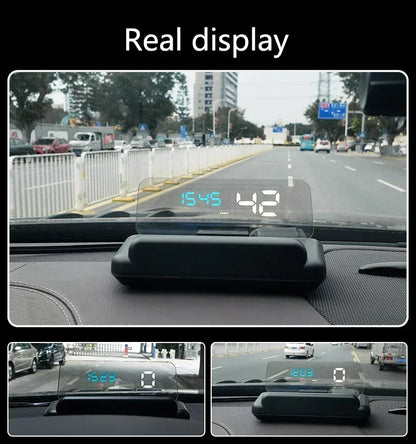 C500 BLUE OBD /T900 GPS HUD Gauge Display Car Head Up Display LCD Car Turbo Gauge Digital Odometer Universal Speed On-board Comp
