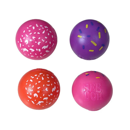 Schylling Needoh Dohnut Holes 6Pcs 4 Pack Mini Doughnut Squish Balls Squeeze Fidget Stress Desk Toy Anti Anxiety Sensory Gift