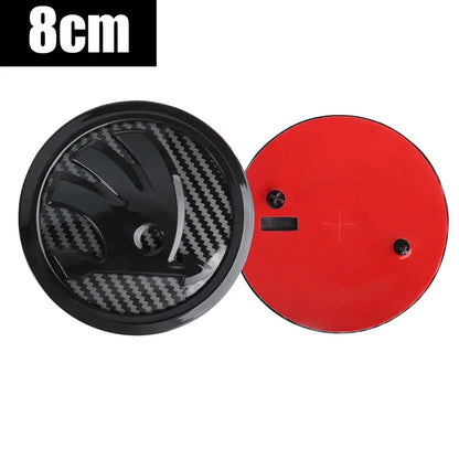 80/90/100MM Car Hood Bonnet Front Grille Rear Trunk Badges Sticker For Skoda S Skoda Fabia Kamiq Karoq Octavia A5 A7 Rapid Scala