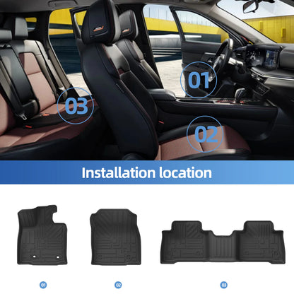 Left Drive for Toyota RAV4 Hybrid 2026 Car Floor Mats Cargo Trunk Pad TPE 3D Waterproof All Weather Accessories Black