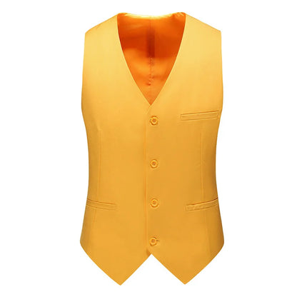 Vest for Men 17 Colors Solid Color Slim Single Breasted Waistcoat Business Fashion Casual High Quality Men Clothing Suit Vests