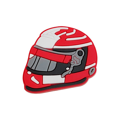 1-12PCS Cartoon Motorcycle Helmet PVC Shoe Charms Design Man Pins Accessories Funny Garden Shoes Buckle Decoration Unisex Gift