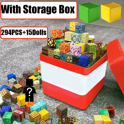 16cm Big Storage Box Magnetic Building Blocks Mine Magnet World Set Puzzle Toys For Kids Montessori Sensory Cubes Birthday Gifts