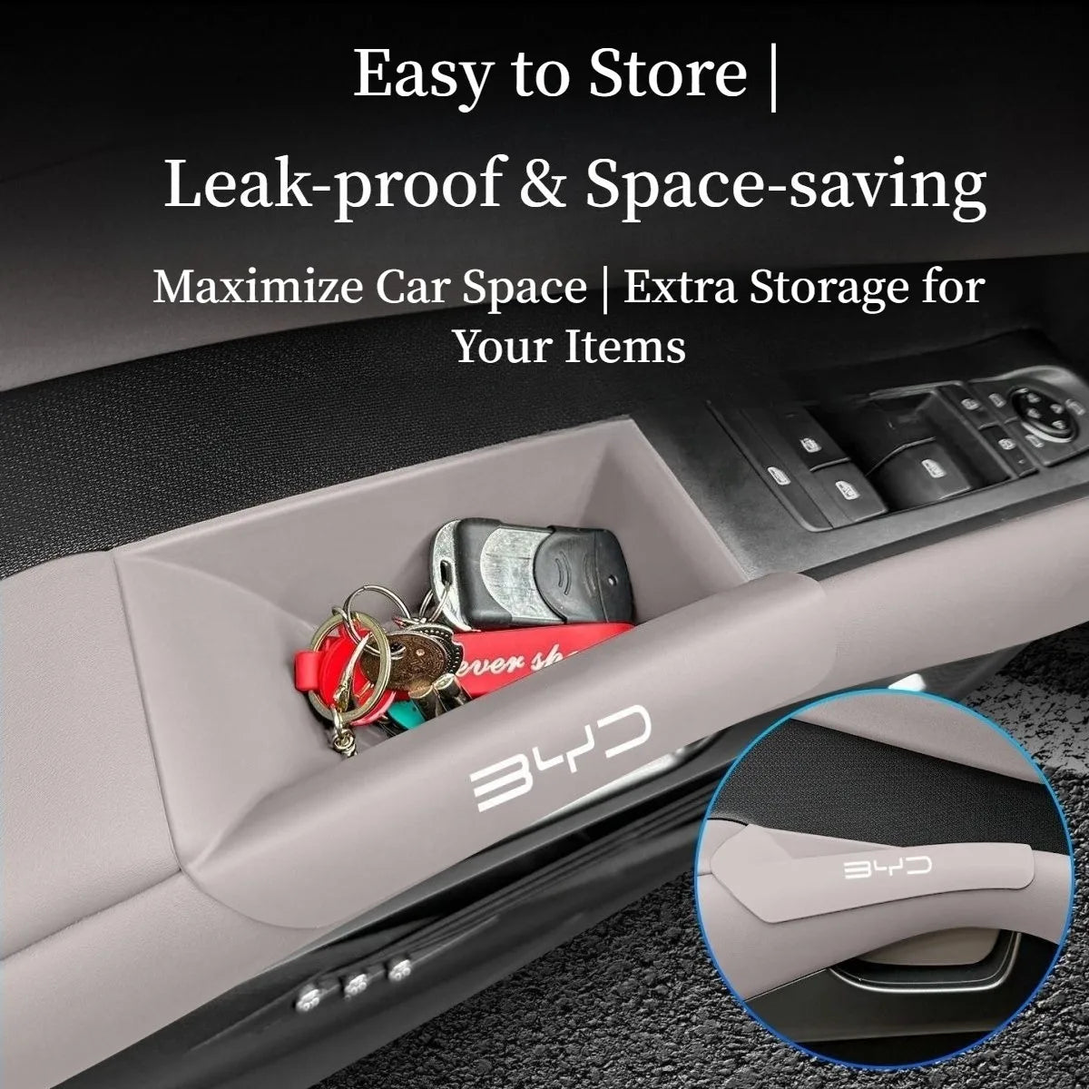 BYD  Atto 3 Silicone Storage Box for Front & Rear Doors, Interior Car Modification Accessories