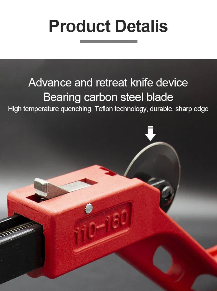 Metal Scissor 14mm-200mm PVC PP PE Bearing Copper Tube Plumbing Cutting Tool Roller Type Stainless Steel Manual Tube Cutter