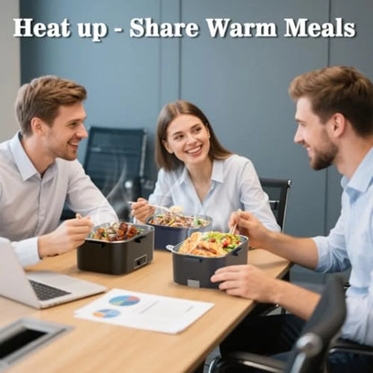 Electric Lunch Box for Adults - 2 Pack Container 100W Heated Lunch Box for Men Fast Heating Food Heater Portable with ON/OFF Sw