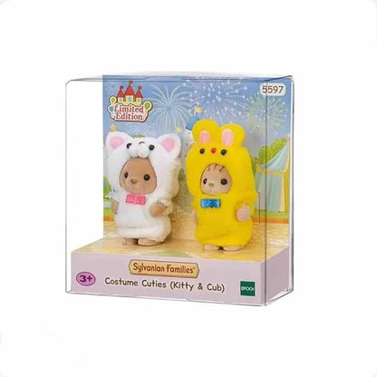 Original Japan Sylvanian Families Anime Figures Christmas Set Robot Unicorn Attack Toy Dressing Party Doll Festival Limited Toys