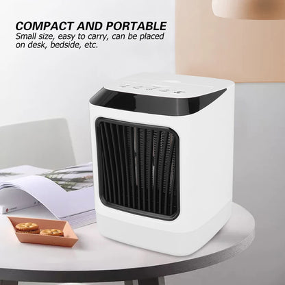 Portable Home Office Timing Electric Tabletop Fan Heater with Remote Control Electric Heater US 110-220V