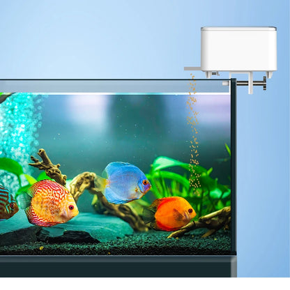 1PC WIFI/Button Version automatic fish feeder, fish tank accessories intelligent turtle feeder for feeding fish (No 5V 1A Plug)