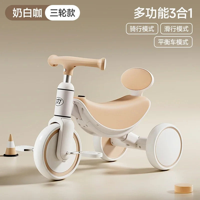 3-in-1 Multifunctional Kids Tricycle Toddler Pedal Balance Bike Infant Baby Gliding Sliding Bike Outdoor Riding Toy for Children