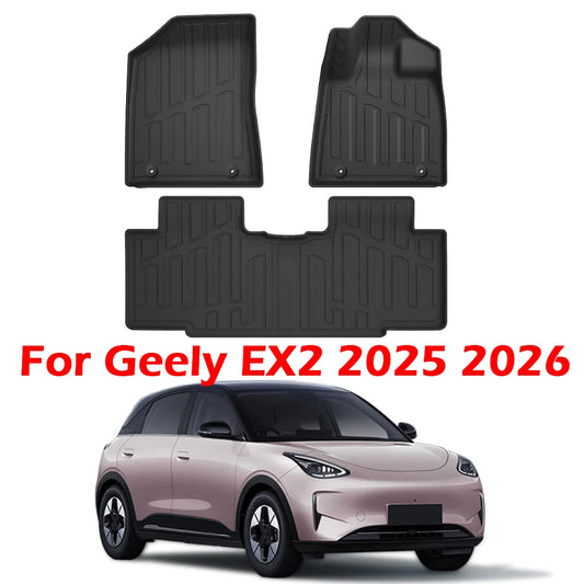 TPE Floor Mats Compatible For 2025 2026 Geely EX2 All Weather Protector Foot Pads Waterproof Cargo Liners Right Rudder LHD RHD