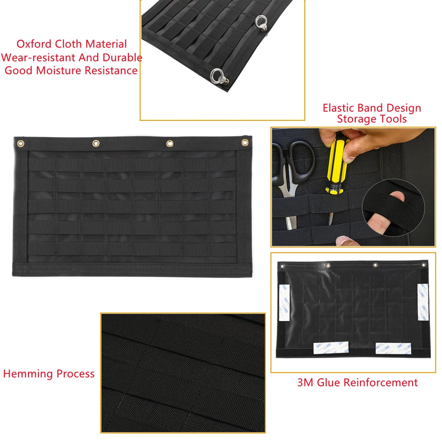 Car Tailgate Storage Bag Organizer Tool Kit Pocket for Suzuki Jimny JB64 JB74 2019-2024 Stowing Tidying Interior Accessories
