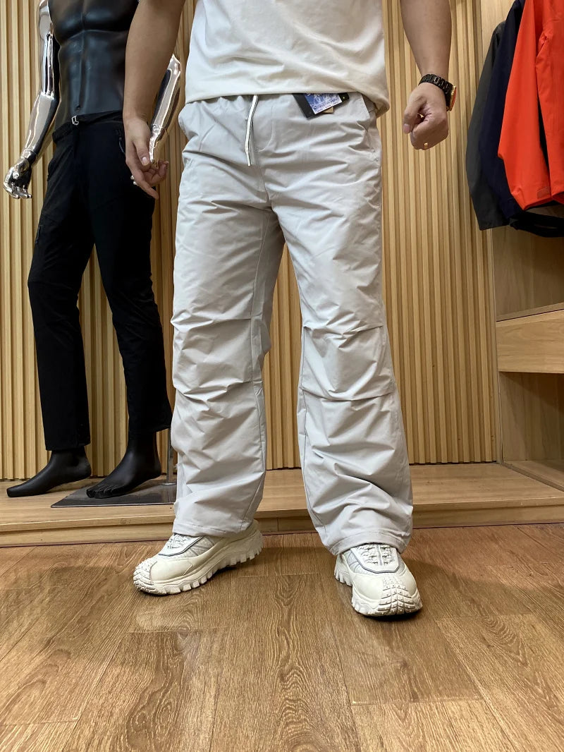 Waterproof Duck down Filling Winter Pants Unisex Warmth Walking Furnace Northeast Style Youth Casual Long Straight Tube Pants