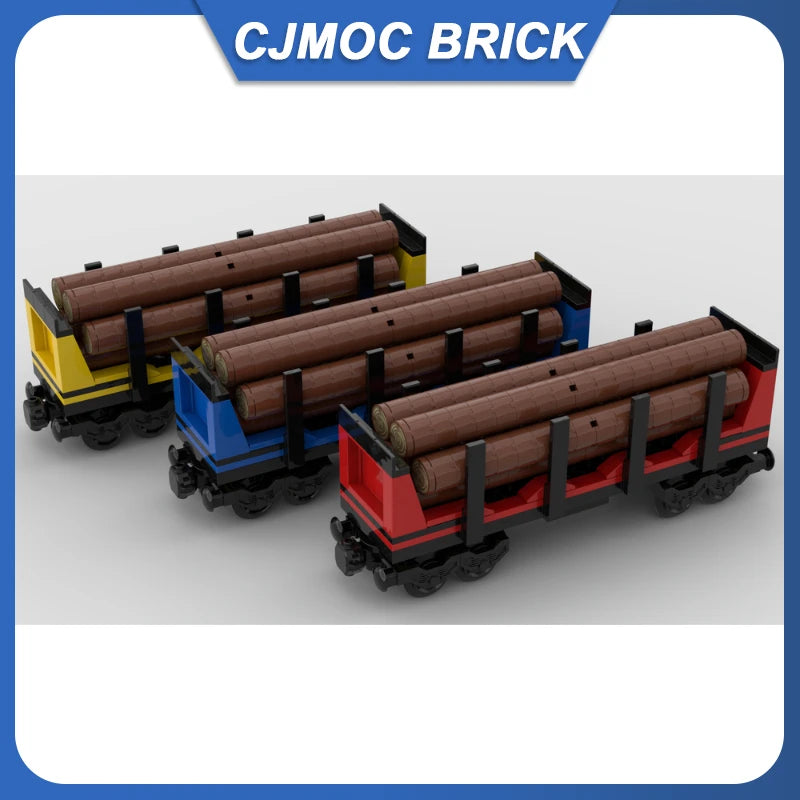 238 pcs MOC UCS Wood Railwar Model Building Block Train Assembling DIY Bricks Toys For Collector MOC-197469