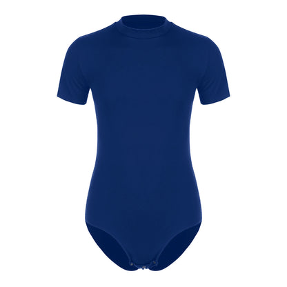 Men Casual Solid Color Skinny Romper Stretchy Undershirt Bodysuit Leotard for Shapewear Athletic Jumpsuit Swimwear Wetsuit