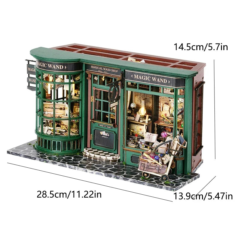 DIY Wooden Miniature Doll House 3D Puzzle Assembly Building Toys Kits Small Room Dollhouses Wooden Toys For Xmas Gifts