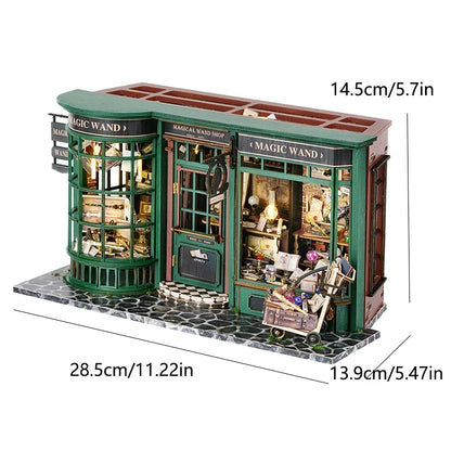 Wooden Miniature Doll House 3D Puzzle Assembly Building Model Kits Small Room Home With Furniture Lighting Wooden Toys For Gifts