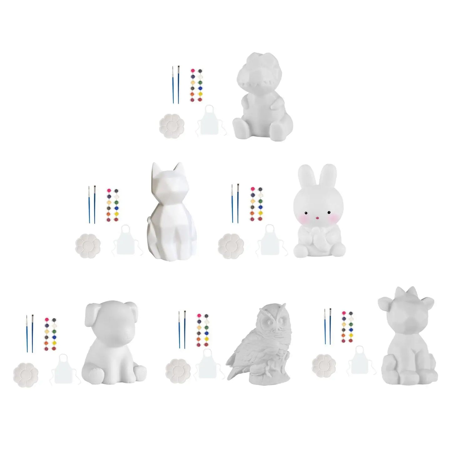 Animal Painting Kit Painting Animal Models Classroom Activities Art Set Unpainted for Girls Boys 3, 4,5,6,7,8, 9 Years Old