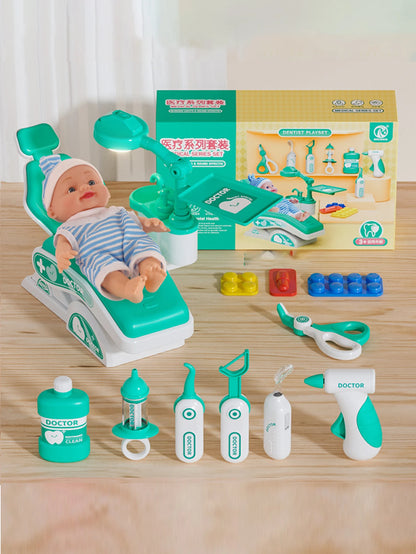 Kids Doctor Set Dentist Nurse Pretend Play Toys Simulated Stethoscope Medical Tool Kit Medical Role Play Accessories Fun Gifts ﻿