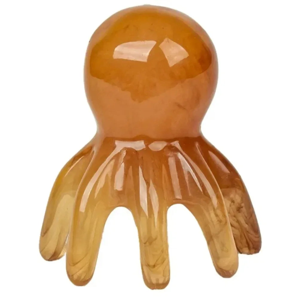 4PCS Resin Octopus Scalp Massage Brush Meridian Scraping Acupuncture Gua Sha Fatigue Relief Relaxation Tool for SPA