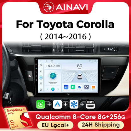 Ainavi Car Multimedia Player For Toyota Corolla 11 2012 2013 2014 2015 2016 E170 E180 wireless Carplay Android Auto 4G Wifi 2din