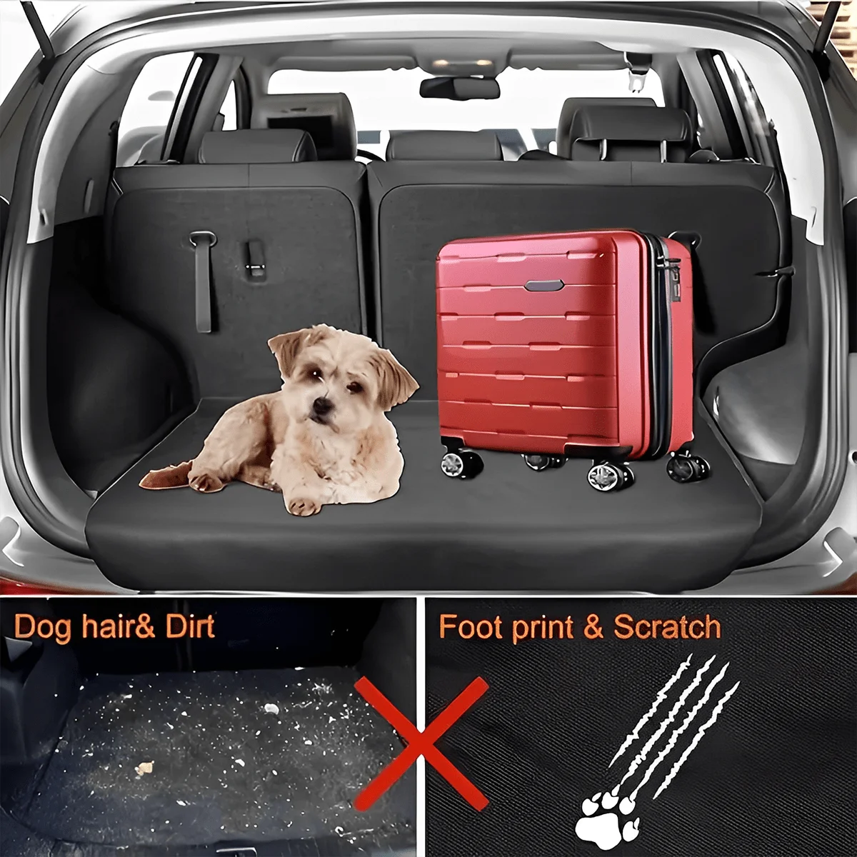 1pc Non-Slip Car Trunk Mat - Heavy-Duty Anti-Slip Rubber Cargo Liner with Smiling Face Design, Fit for SUVs, Sedans, Trucks