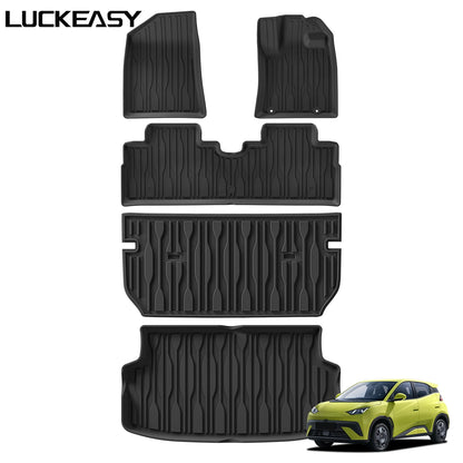 Left/Right Drive for BYD ATTO1 SEAGULL 2025 Car Floor Mats Cargo Liner Trunk Pad Backrest Liner TPE Foot Mat All Weather Black