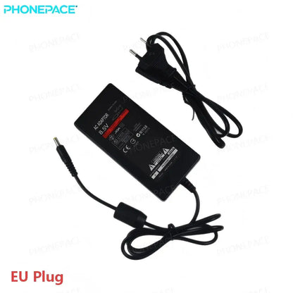 AC Power Adapter For PS2 Slim 70000 Series 8.5V 100-240V Power Supply Charger Cable EU US Plug