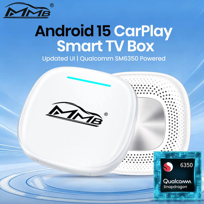 3 in 1 Android15 Wireless Car Carplay Wireless Android Auto MMB MAX Smart Box QCM6350 8-Core GPS WiFi 4G SIM AI Box For Youtube