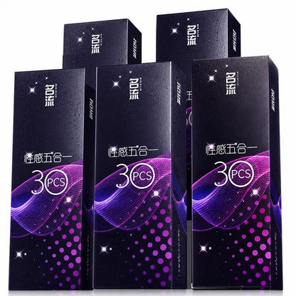 Warehouse Shipped Condoms 30pcs /packIntimate Good Sex Products Combining Particles and Threads for Long-lasting Pleasure