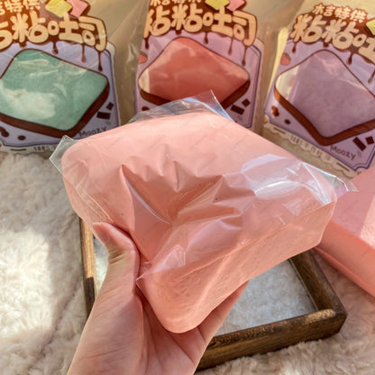 Thick Square Milk Rice Cake Squishy Slow Rising Milk Cake Bread Slow Rebound Fidget Toy Anti Stress Release Hand Relax Toy