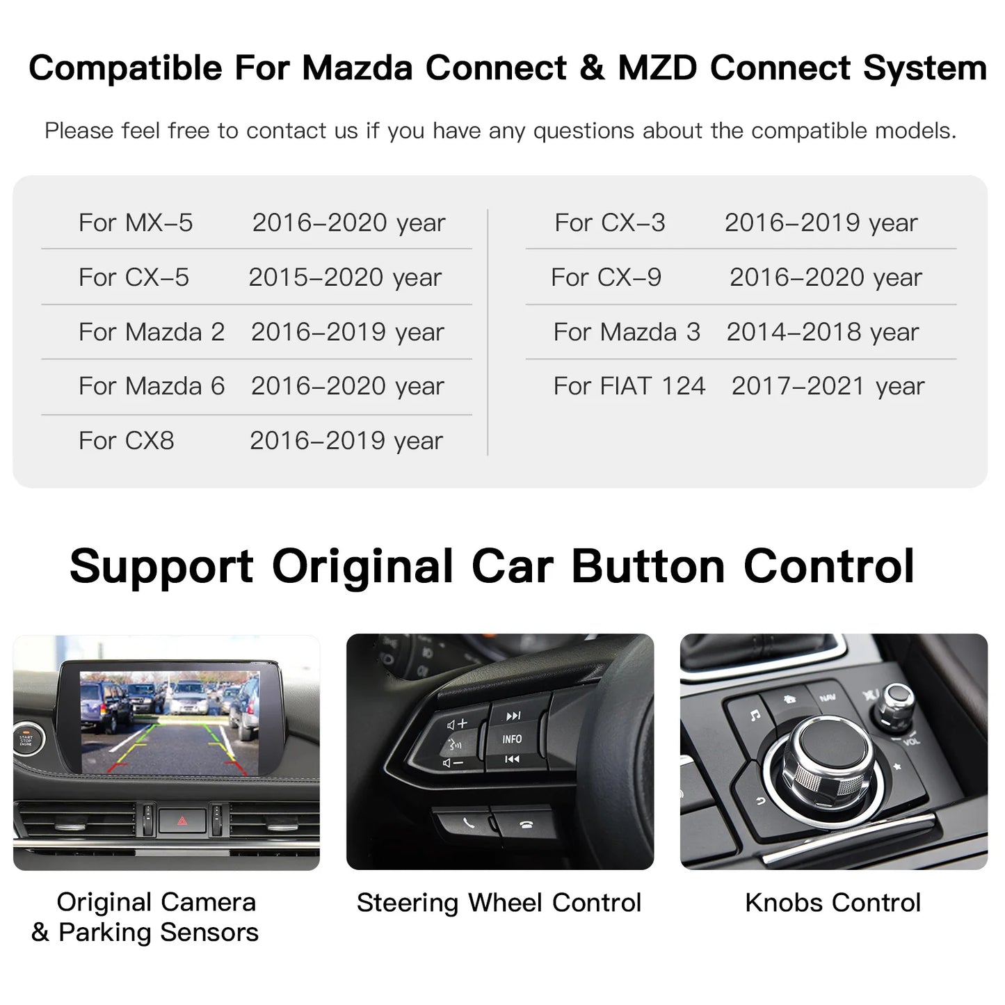 Wired or Wireless carplay Android auto type-c Adapter For Retrofit Mazda 2 3 6 CX3 CX5 CX8 CX9 MX5 USB HUB unit TK78669U0C Kit