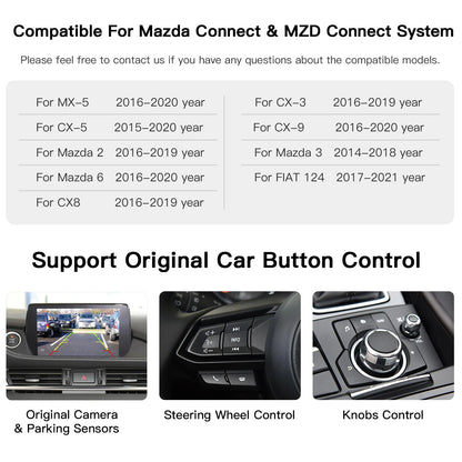 Wired or Wireless carplay Android auto type-c Adapter For Retrofit Mazda 2 3 6 CX3 CX5 CX8 CX9 MX5 USB HUB unit TK78669U0C Kit