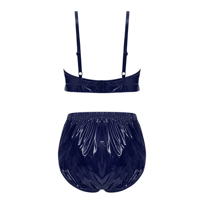 Women Waterproof Swimsuit Bikini Lingerie Set Swimwear Nightwear Clubwear Bra Top with Shorts for Beach Pool Party Sunbathing